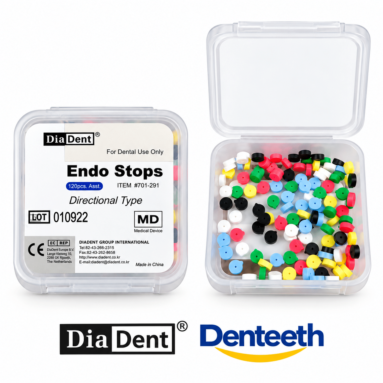 Topes Silicona Endo Stops Diadent 120 Unidades